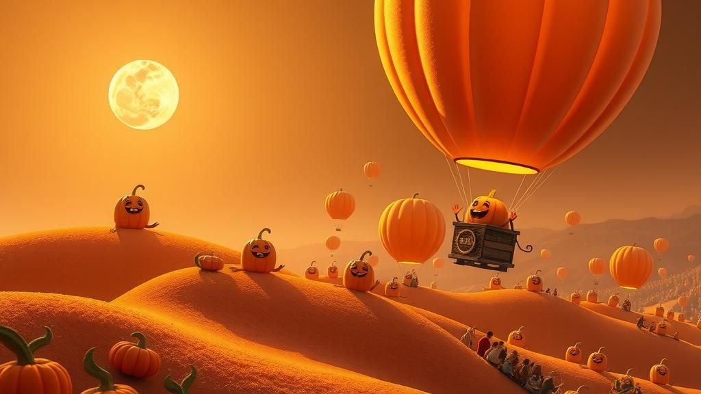 Magical Gourd Festival Parade in Pixar Style