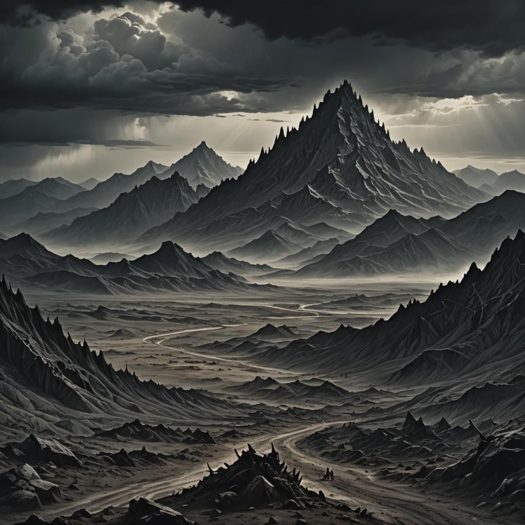 Barren Alien World: Cinematic Film Still