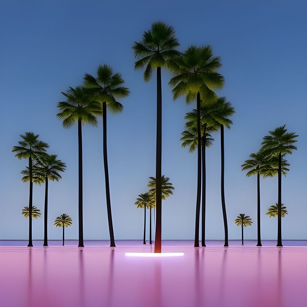 Golden Liminal Space with Mirrored Infinity Pools