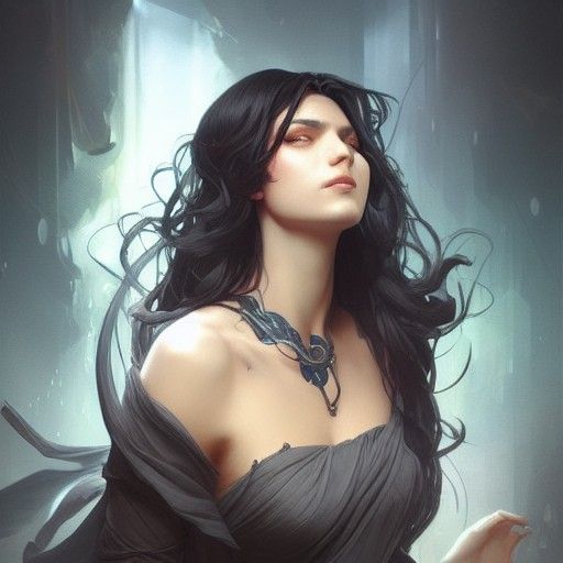 Goddess of Justice Portrait in Hyperdetailed Lighting