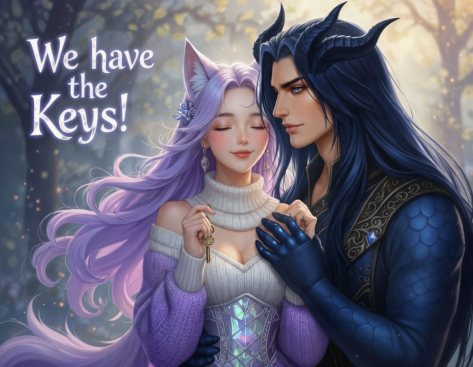 Kitsune and Dragon Couple Hold Keys to New Home