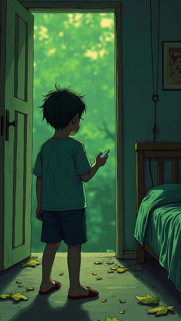 Green Ghost Emerges From Closet With Beauty Filter