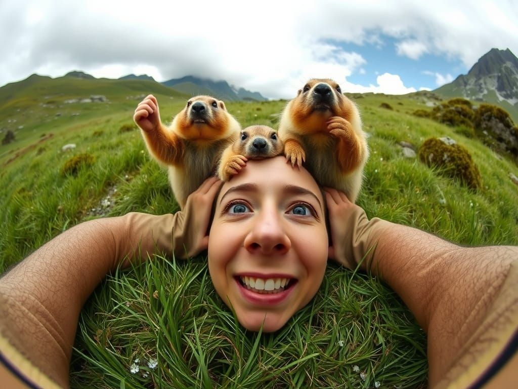Photographer Captures Fierce Marmots in Mountain Meadow