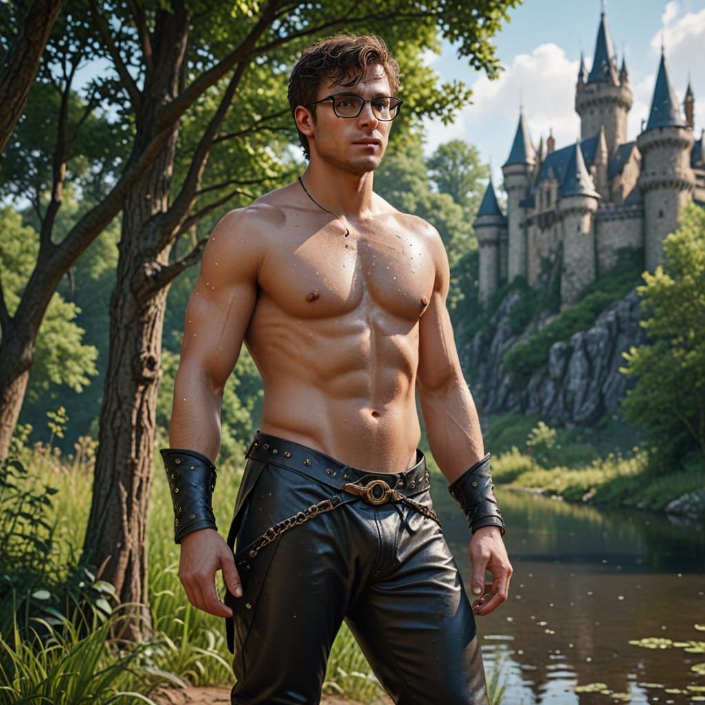 Medieval Fantasy Concept Art of a Curvaceous Young Nerd