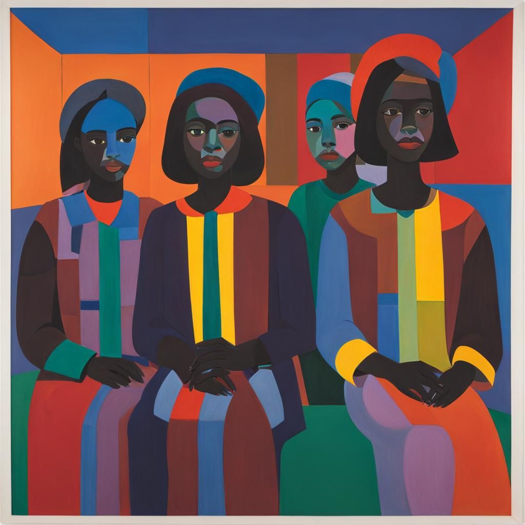 Three Girls: Light, Space, and Narrative Art