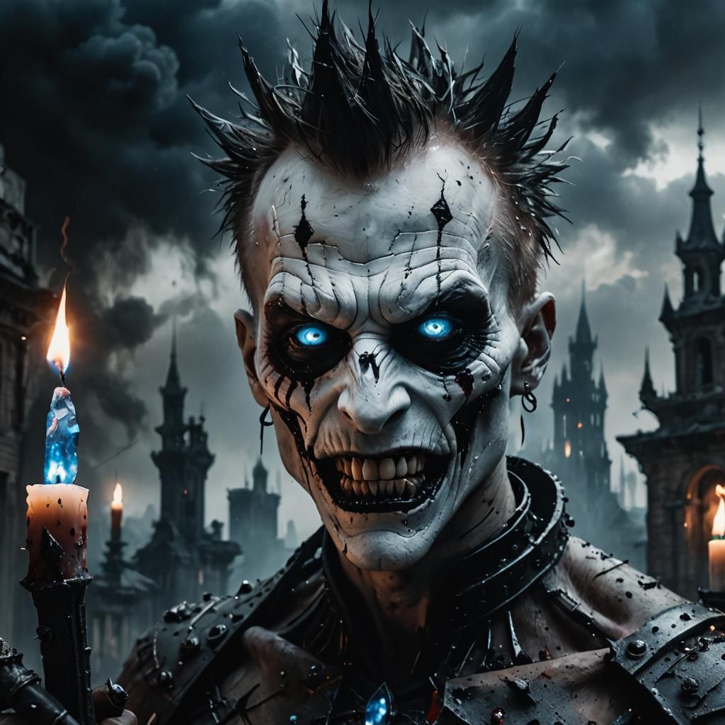 Surreal Ghostly Portrait in Dark Post-Apocalyptic Dreamscape