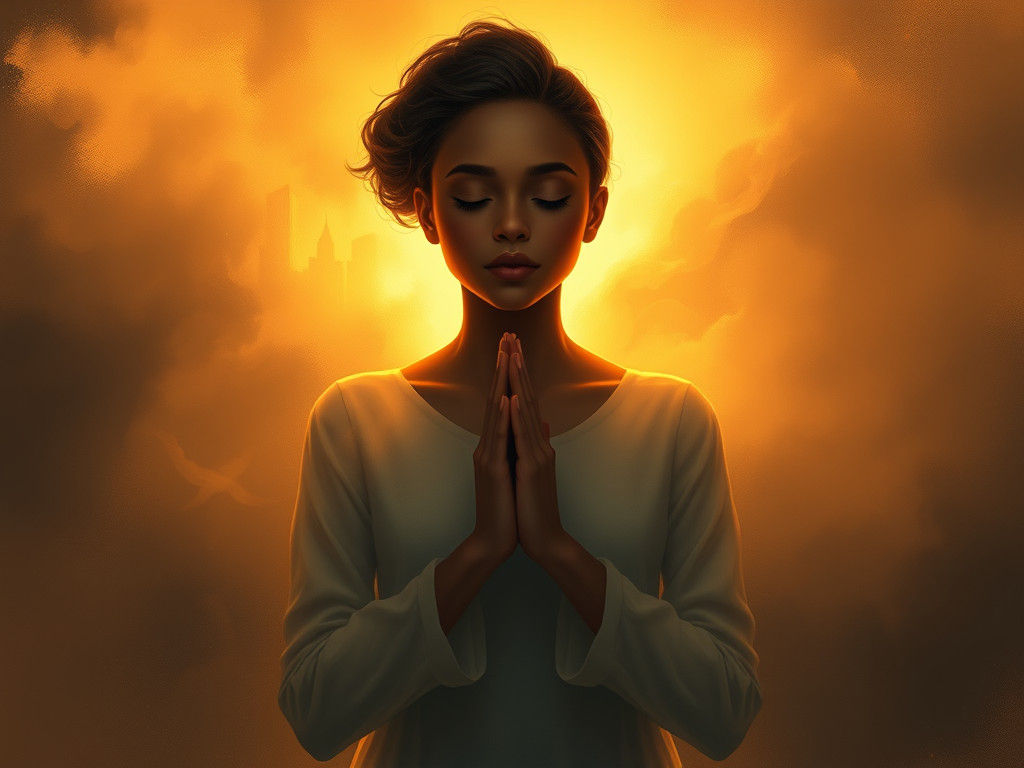 Love Overcomes Darkness: An Ethereal Digital Painting