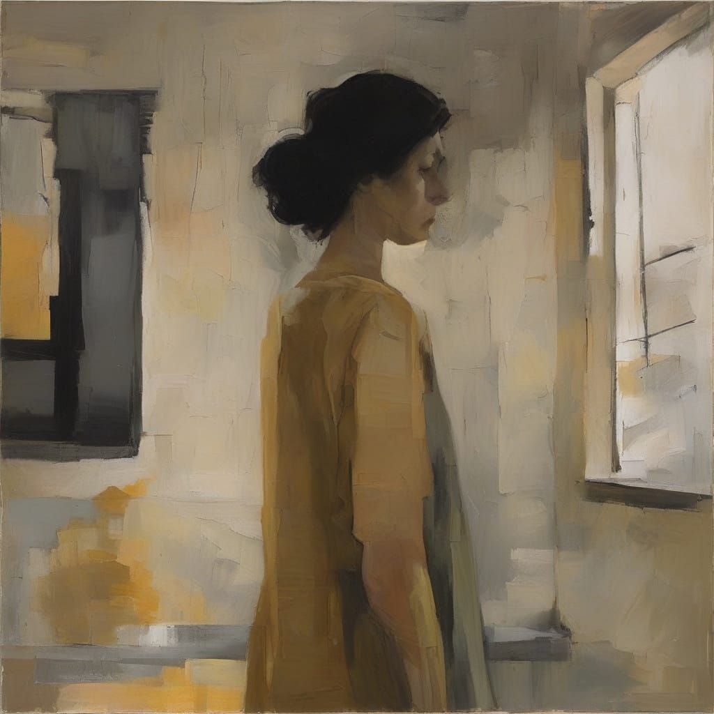 Man's Inner Turmoil Captured in Expressionist Portrait