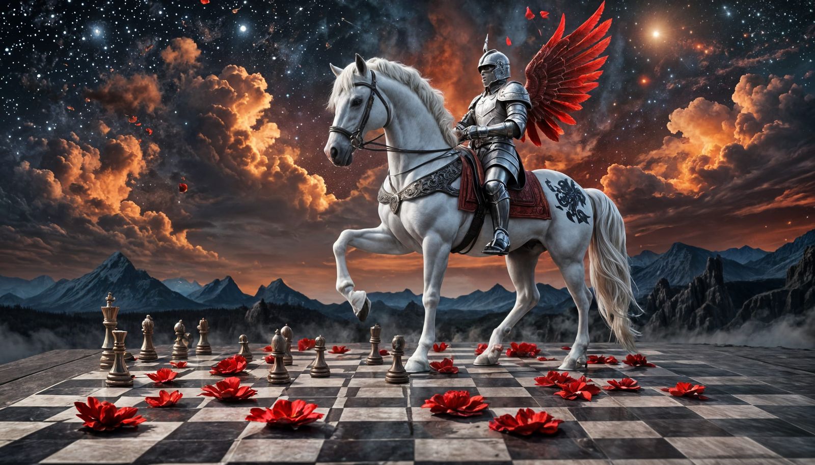 Knight on Chessboard in Cosmic Space