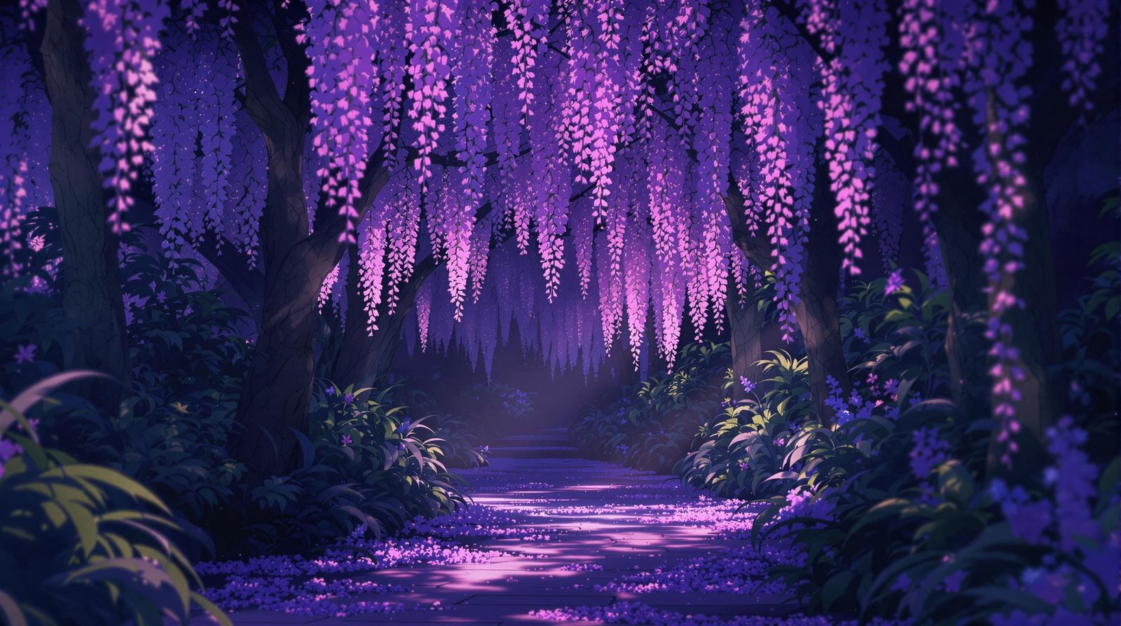 Lofin Anime Wisteria Garden Twilight