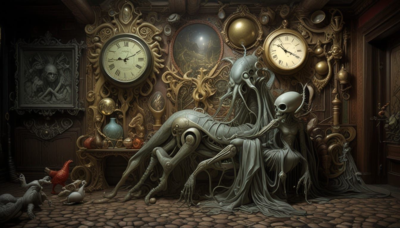 Dreamlike Convergence of Surrealism and Existential Terror