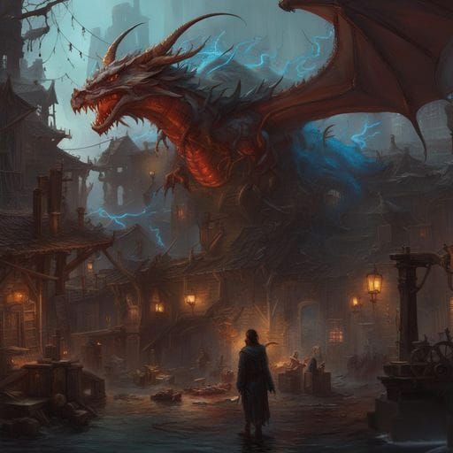 Dragon Anatomy Schematic in Leonardo da Vinci Style