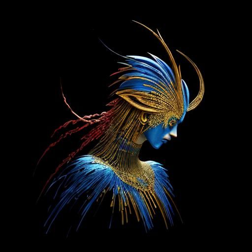 Abstract 3D Render in Dada Expressionist Style