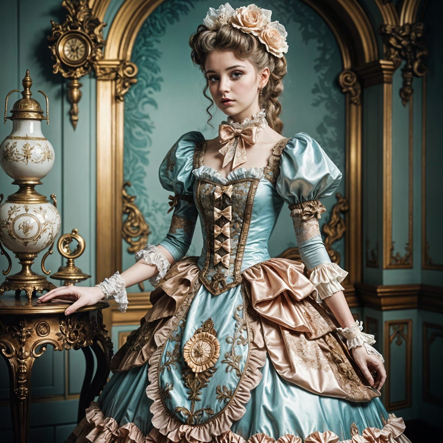 Steampunk Rococo Southern Belle Porcelain Doll