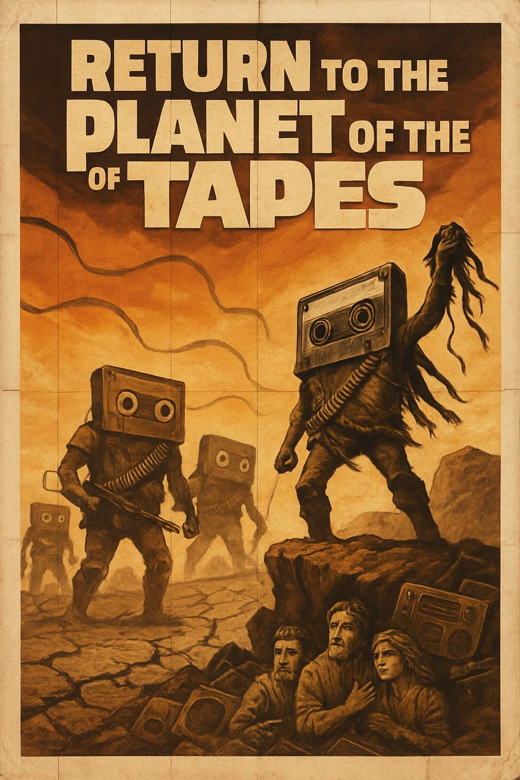 Retro Sci-Fi Movie Poster: Planet of the Tapes