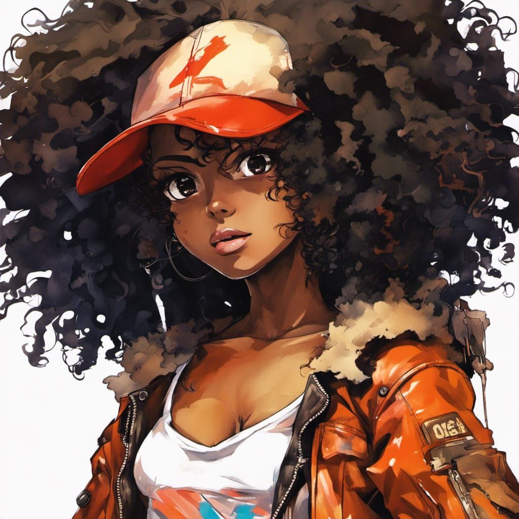 Ubuntu OS-Tan Anime Girl in Manga Style