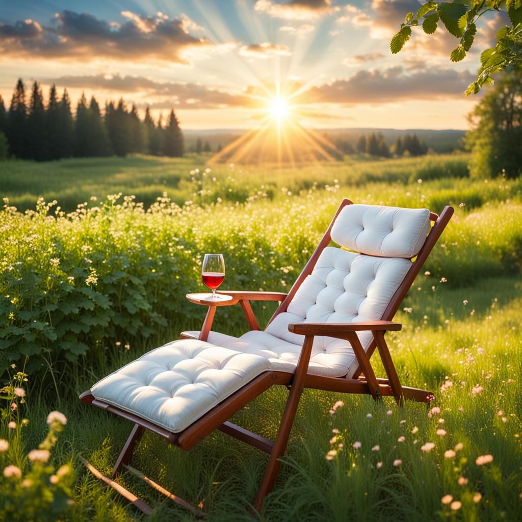 Strawberry Wine at Sunset in a Heavenly Meadow