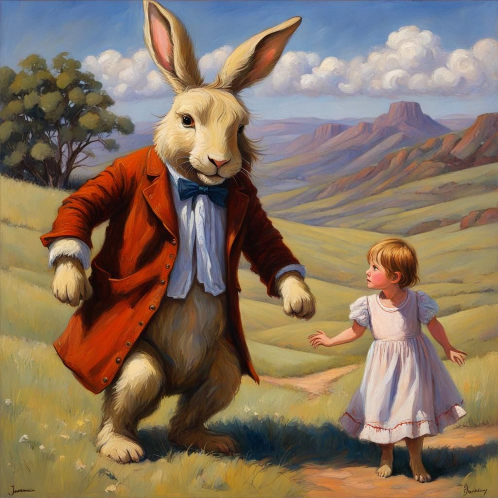 Velveteen Rabbit Alive: Oil Painting