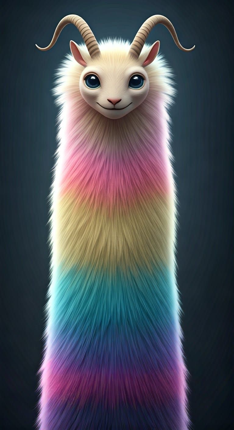 Serenene Extraterrestrial Being with Soft, Ombré Fur and Gen...