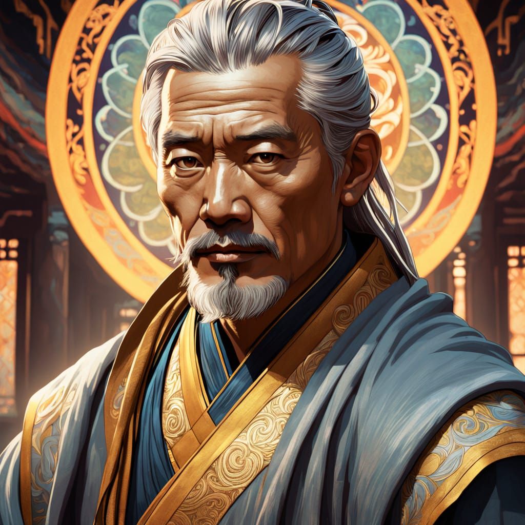Golden Shaolin Master in Ethereal Splendor