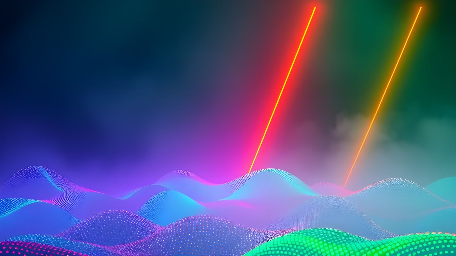 lasers, fog and waves