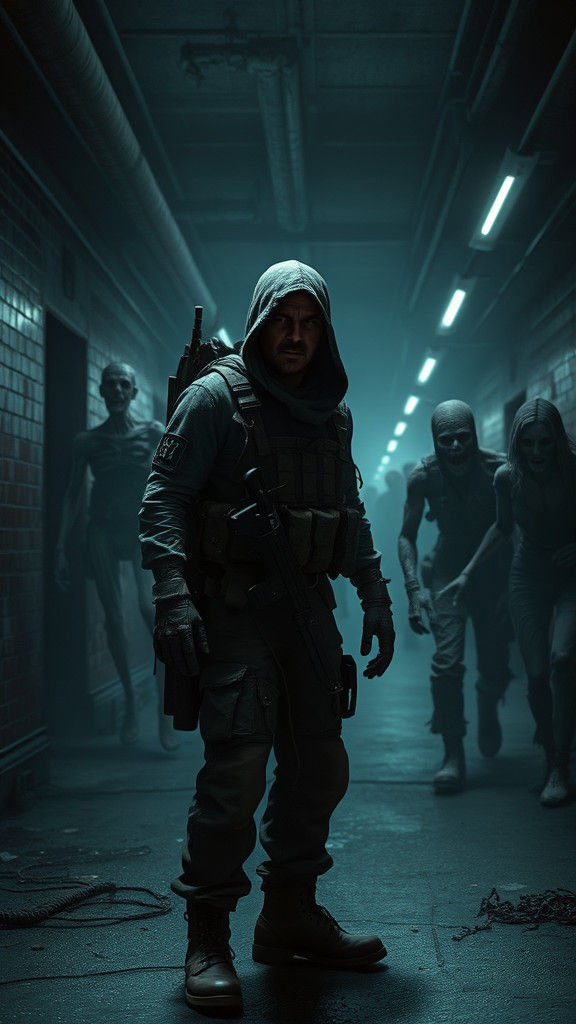 Survival Horror Scene: Hallway of the Undead