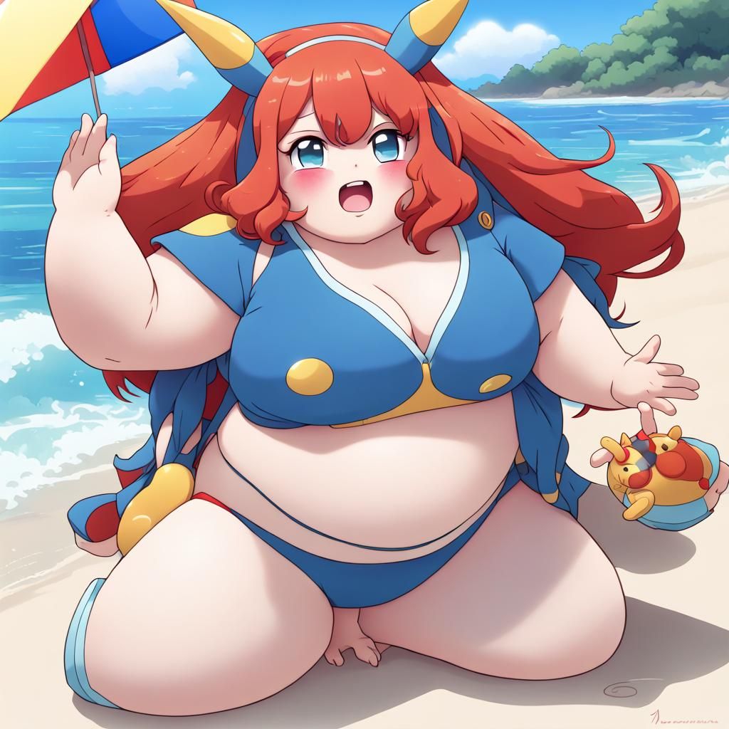 Chubby Keldeo Girl Annoying People, 3D Digital Art