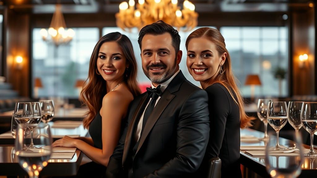 Sophisticated Trio Radiates Contemporary Elegance in Luxurio...