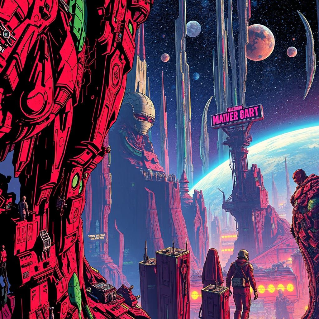 Pop Art Masterpiece in Futuristic Style