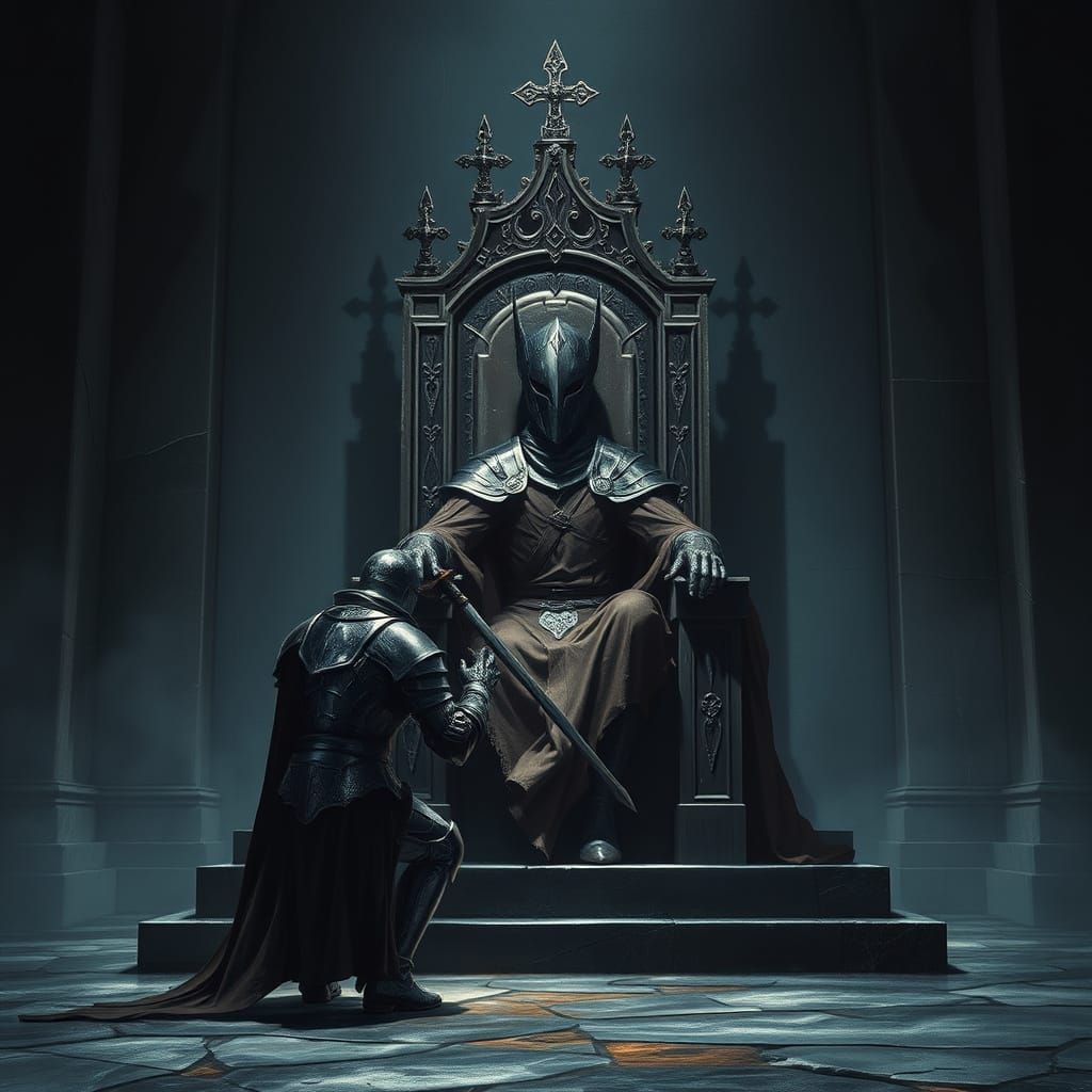 Knight in Dark Fantasy Realm