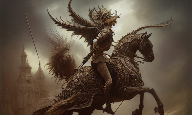 Intricately Designed Polish Dragoon in Cinematic Style