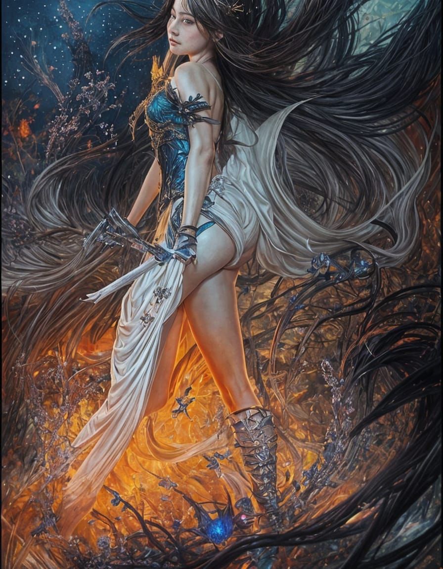 Exotic Nippon Female Superhero Battles Darkness