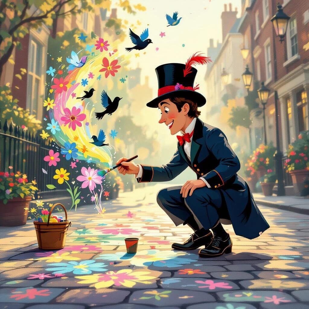 Bert's Chalk Art Comes Alive on London Sidewalk