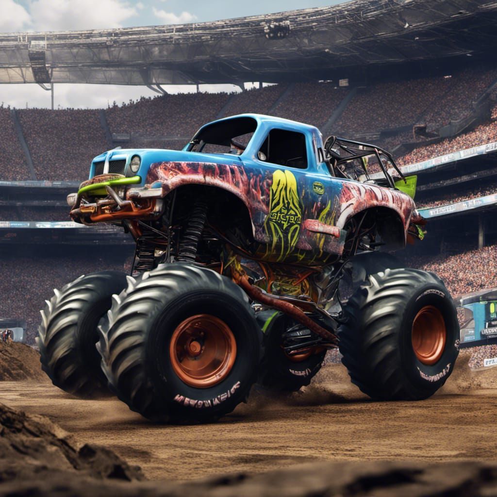 Monster Truck Rally in Melbourne: Digital Matte Painting