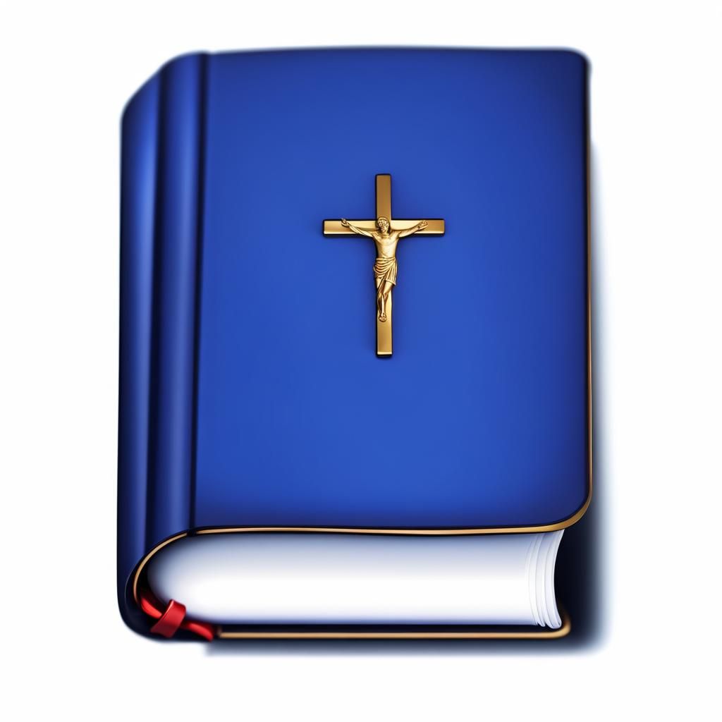Holy Bible with Golden Cross: Hyperrealistic Image