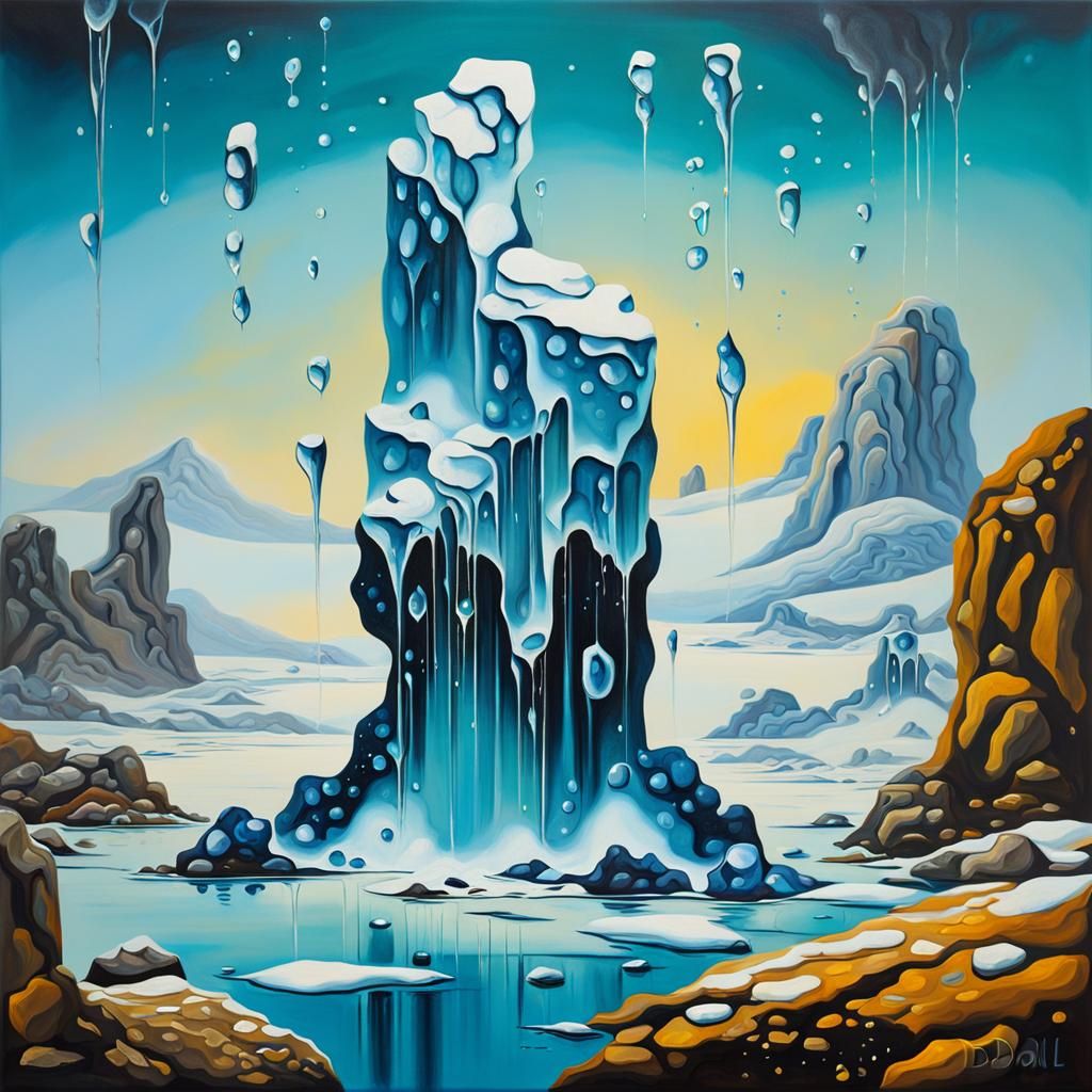 Surreal Abstract Rocks in Salvador Dali Style