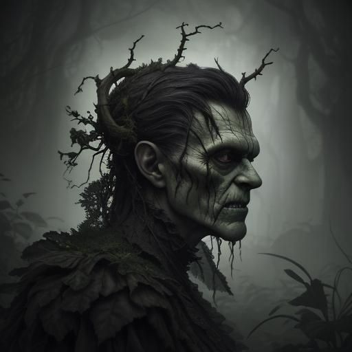 Ethereal Gothic Bloom in a Haunting Greenhouse