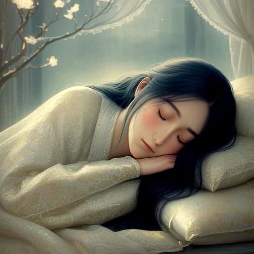 A Serene Dreamcatcher in a Soft, Monochromatic Aesthetic