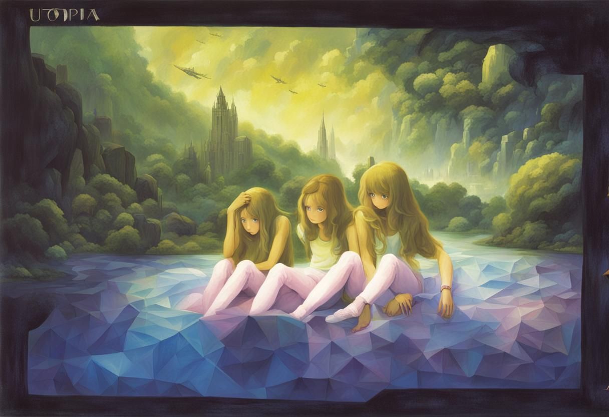 Utopia: Three Girls in an Idyllic Scene
