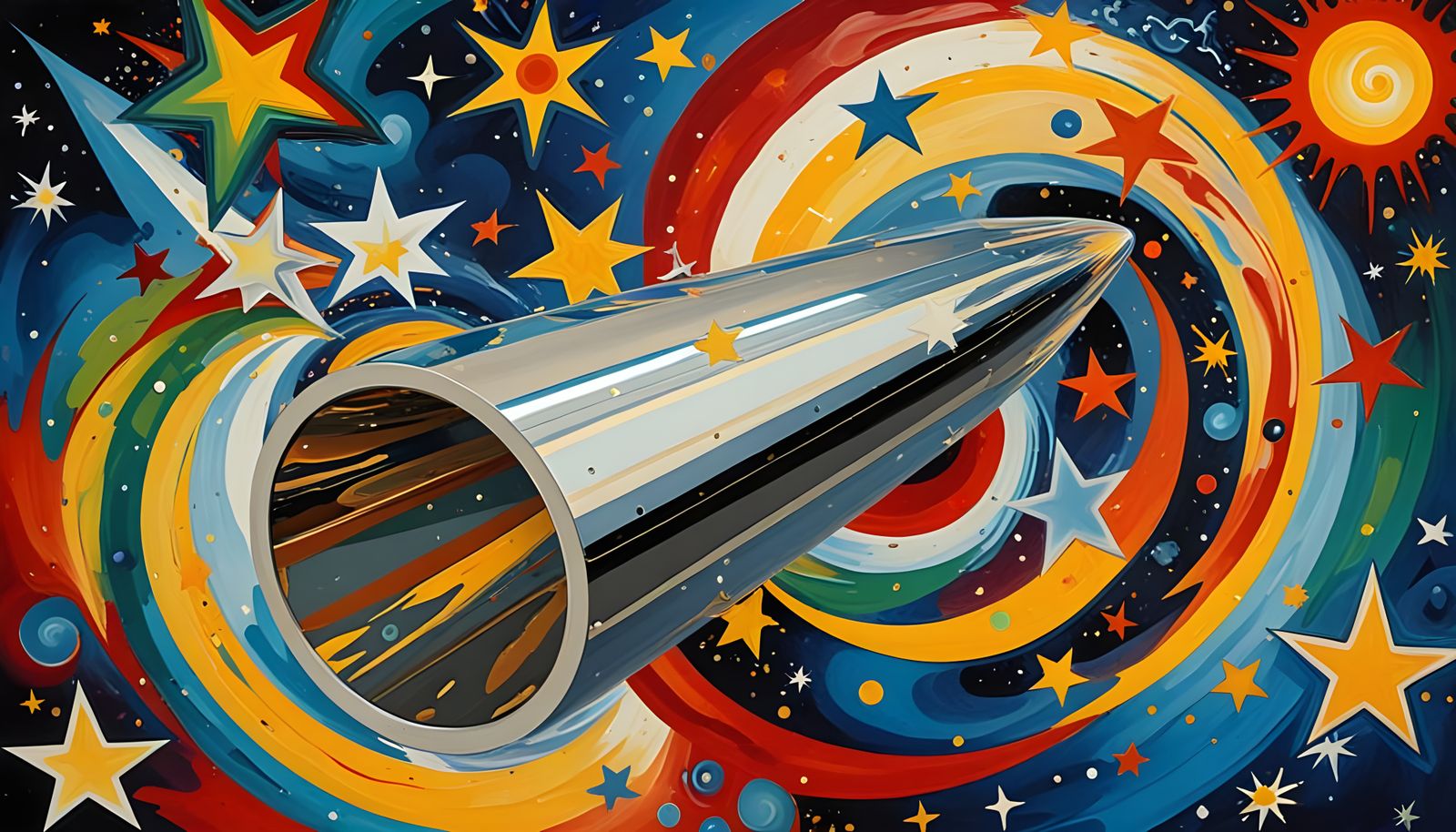 Ethereal Glass Vortex in Resplendent Color