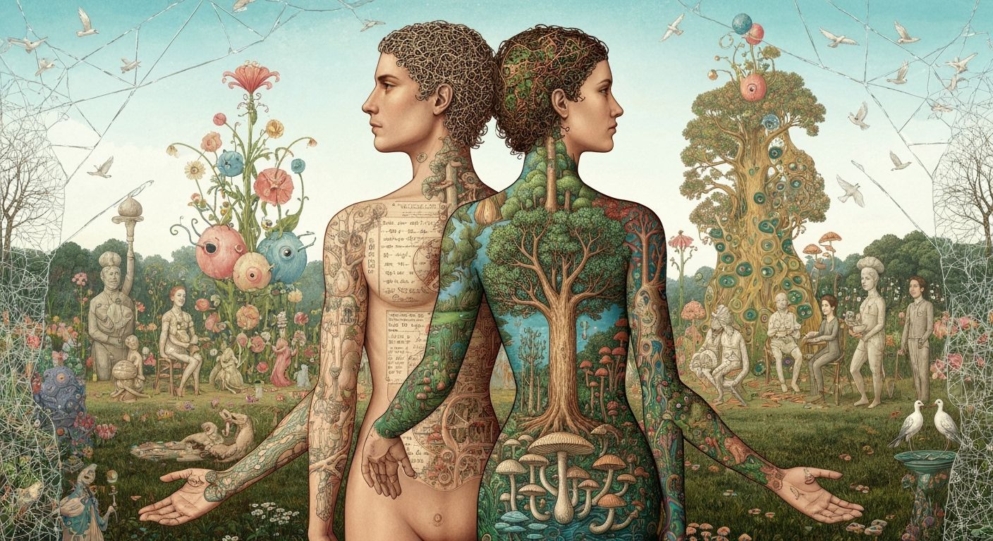 Surreal Garden Party Mindscape in Fantasy Style