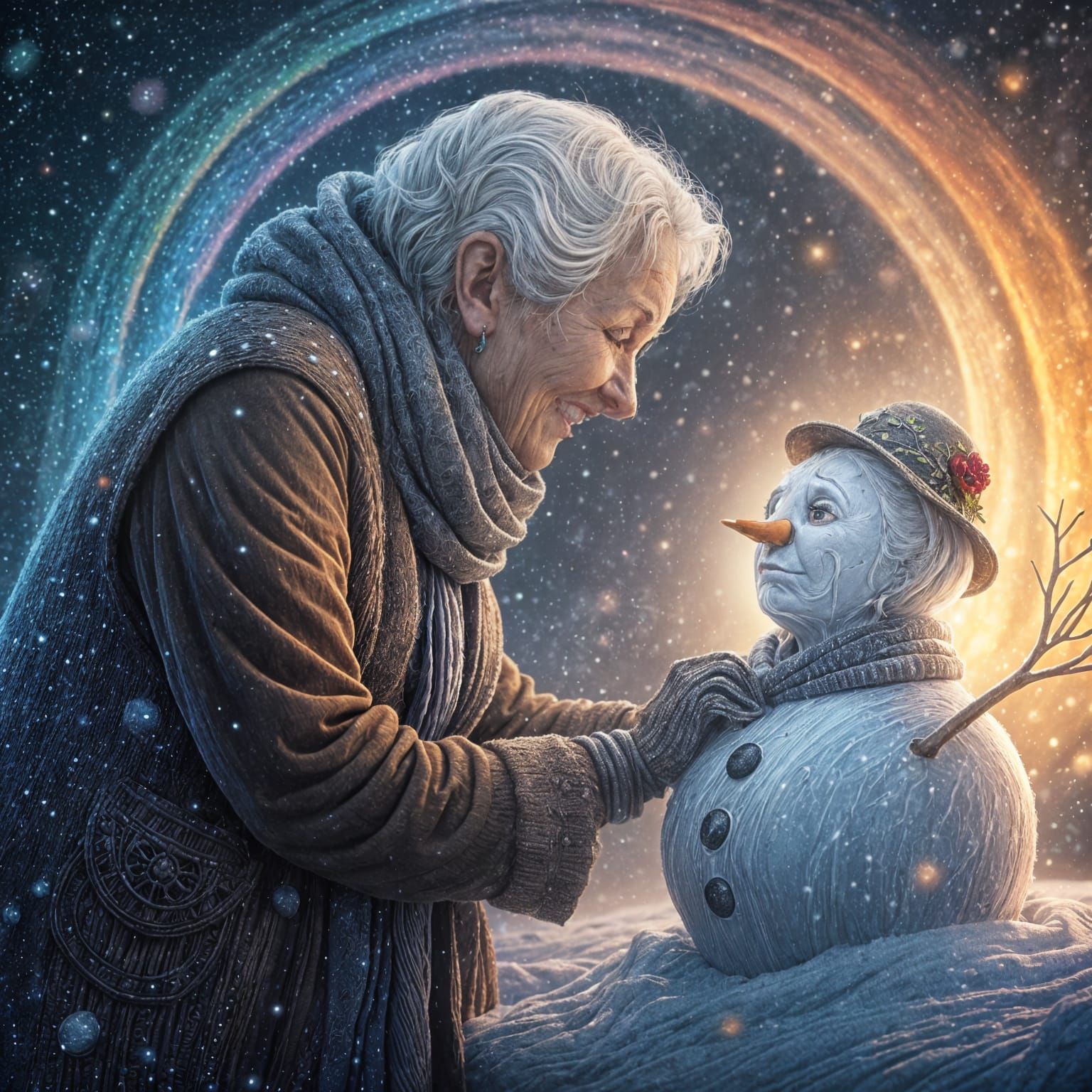 Melting Snowman: A Christmas Vision in Digital Art