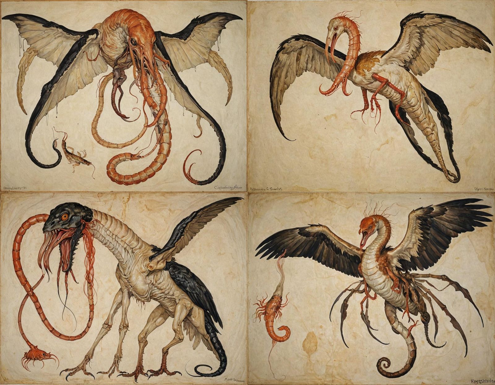 Grotesque Mutant Creature Inspired by Expressionism