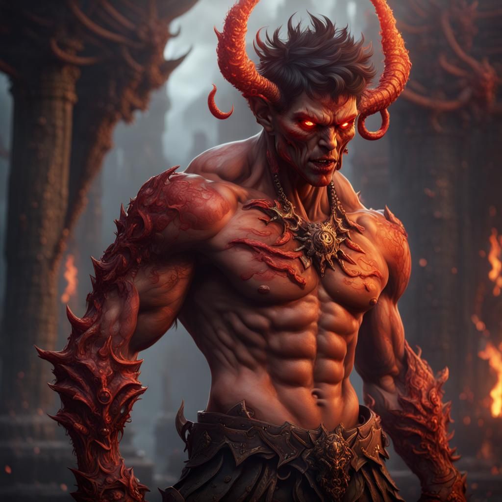 Detailed Demon Concept Art in 8K Resolution