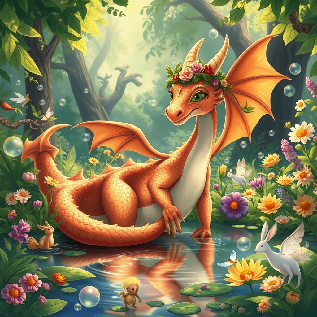 Whimsical Garden Kingdom Princess Plays with Wild Cherry-Fly...