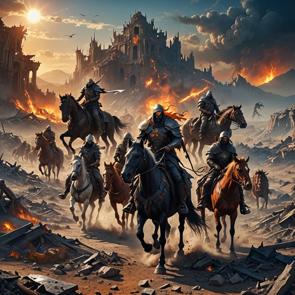 Four Horsemen of the Apocalypse Ride in Fantasy Art