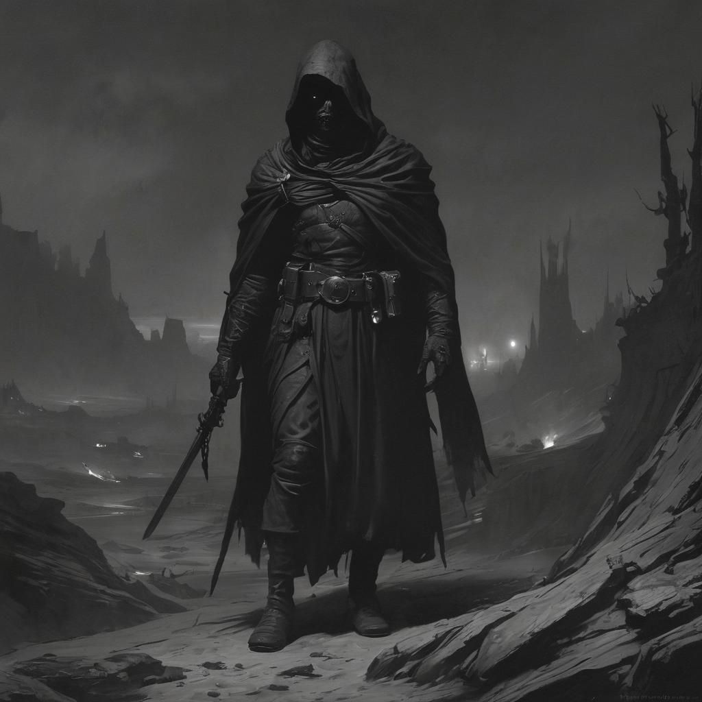 Grimdark Scene in Historical Painting Style