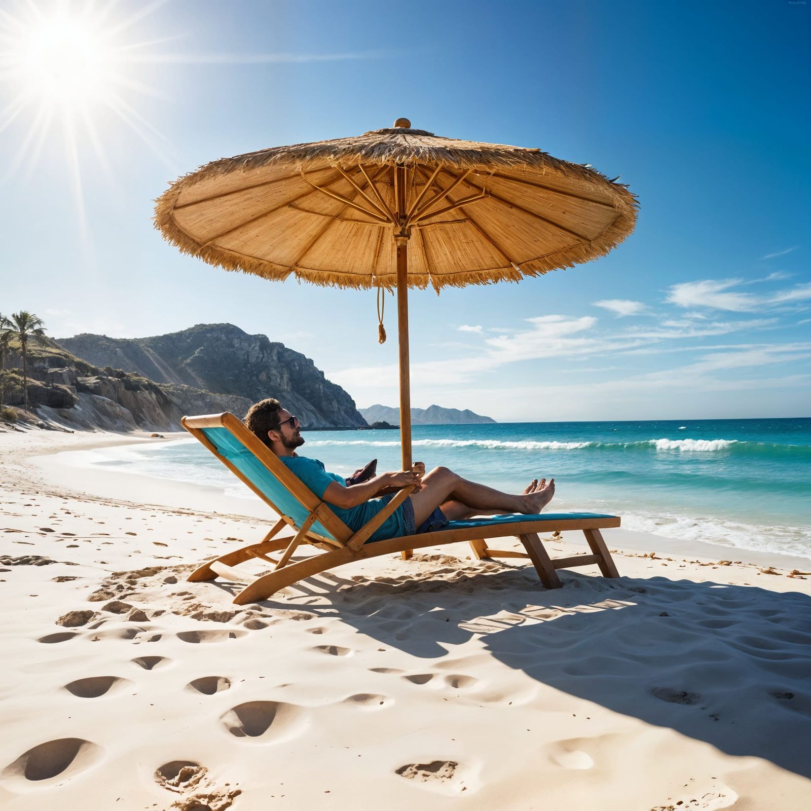 Relaxing Beach Scene on Mexican Riviera