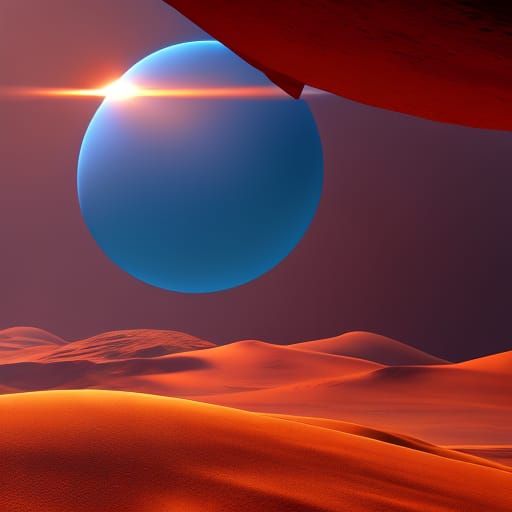 Mars as 3D Digital Art Concept