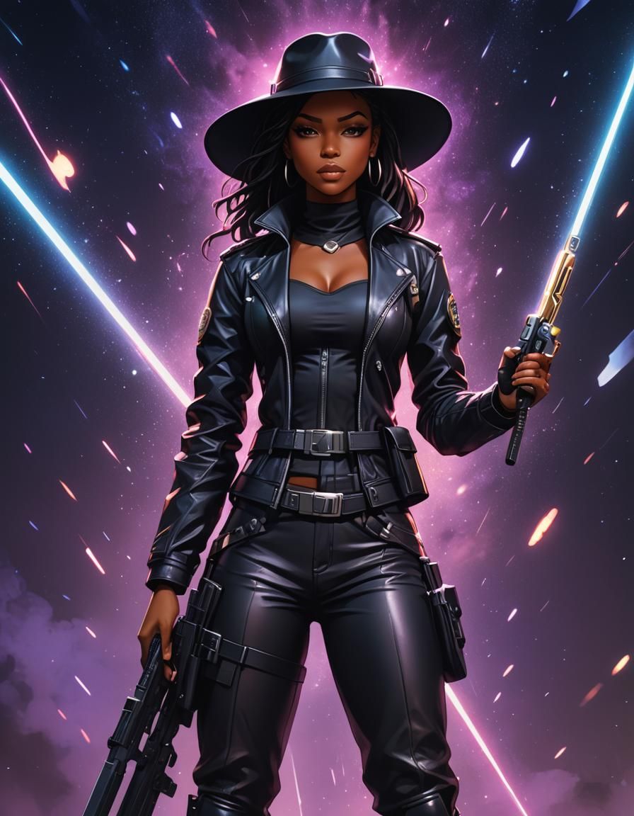 Anime Style Female Criminal in 90s Video Game Art